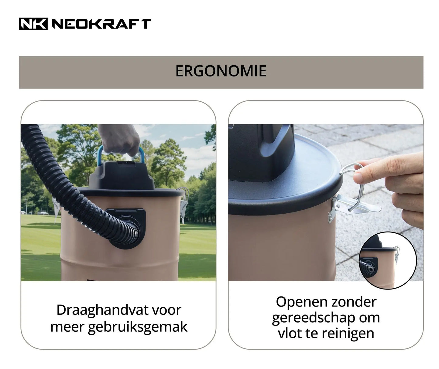 Aspirateur à cendres 1600W 18L - avec 2 filtres